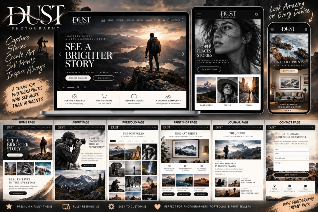 DUST Photography — Portfolio & Print Theme cover